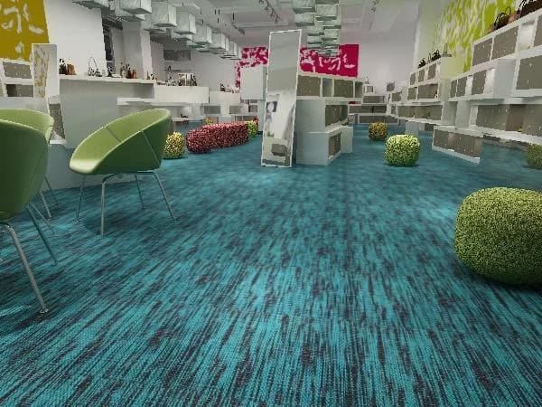Teal and charcoal textured surface Teal Accent Commercial Carpet, model AOL-CAR-011