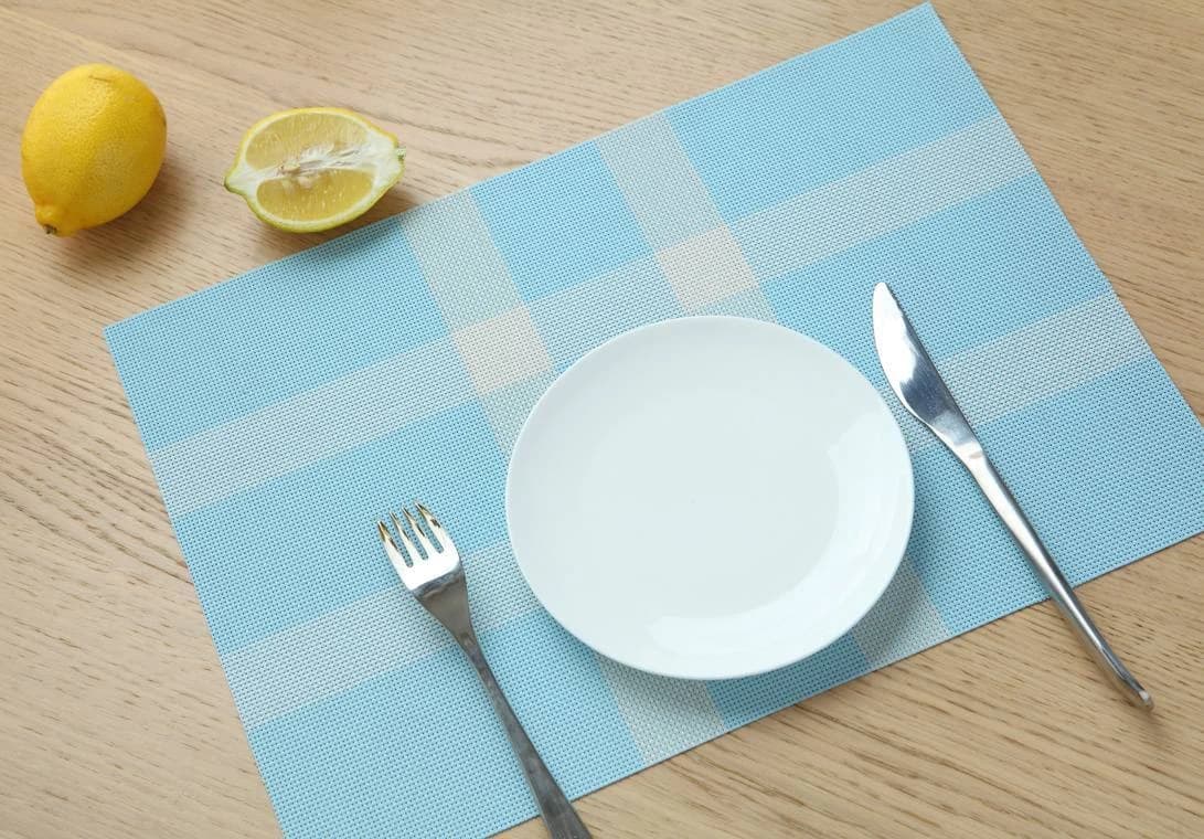 Navy with double white lines Navy Double-Line Placemat, model AOL-PM-010