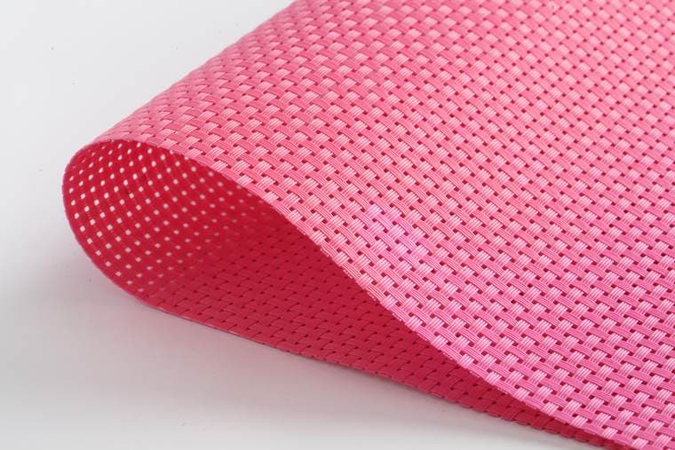 Pink visual reference Woven PVC Mesh For Screen Panels, model AOL-PWM-013