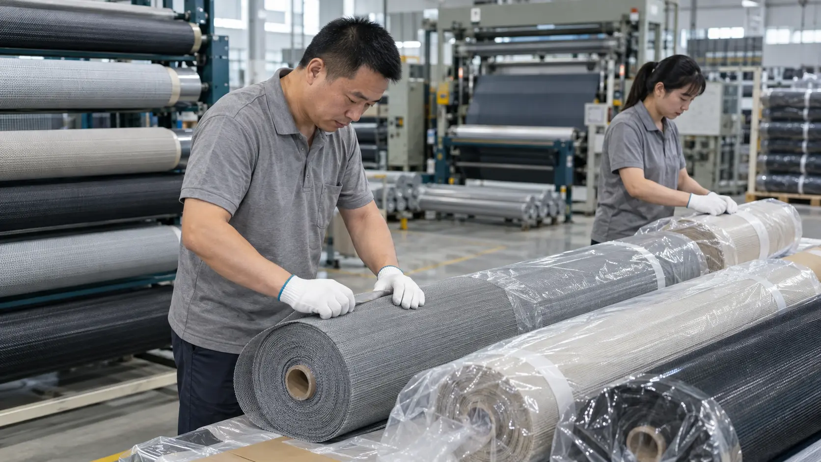 AOLEADER woven fabric rolls prepared for quality review
